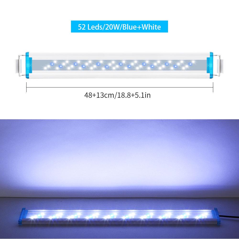Ultra-Thin Aquarium LED Light with Blue-White Tricolor for Aquatic Plants and Fish Tanks