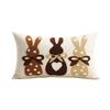 Easter Covers Easter Lumbar Case Embroidery Bunny Throw Cushion Case For Home Bedroom Sofa Couch Spring Decoration Gift