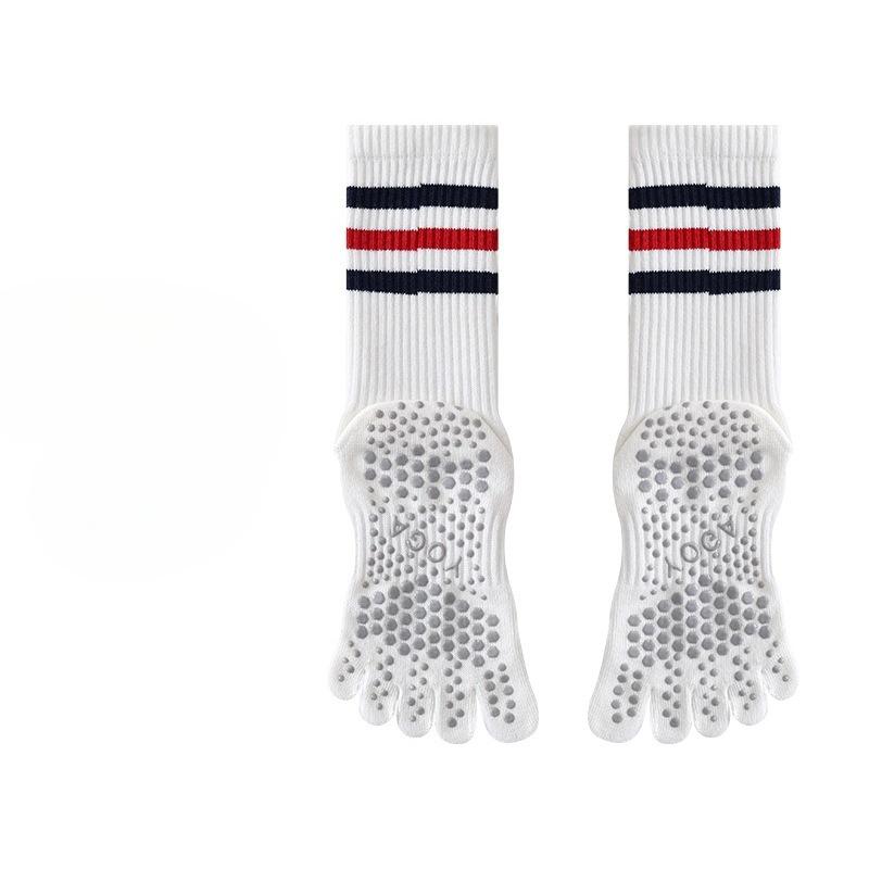 Five-finger Socks, Yoga Socks, Anti-slip Professional Women's Pilates Socks, Anti-slip Socks, Yoga Socks, Autumn and Winter Mid-calf