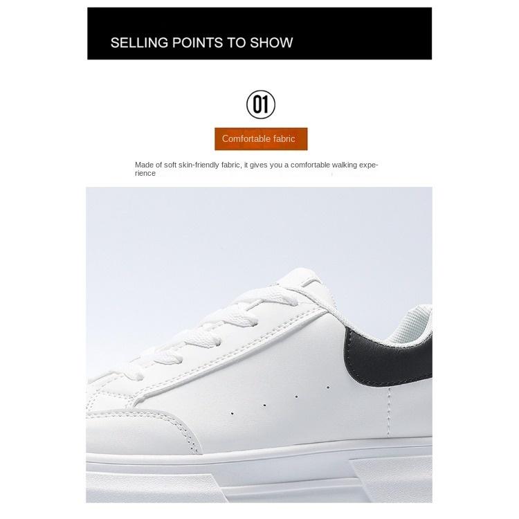 Spring Men's Shoes Breathable Small White Shoes Male Student Trend All Match Thick Sole Sports Casual Board Shoes Fashion Shoes