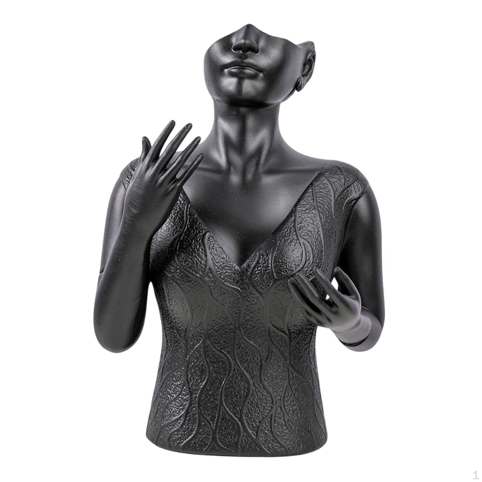 

Подставка для ожерелий, органайзер для цепочек, бюст, чёрный