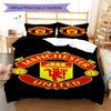Set Lenzuola Trapunta Manchester United Copripiumino Federa Decorazione Casa Regalo di Compleanno (1 * copripiumino + 2 * federa, senza nucleo)