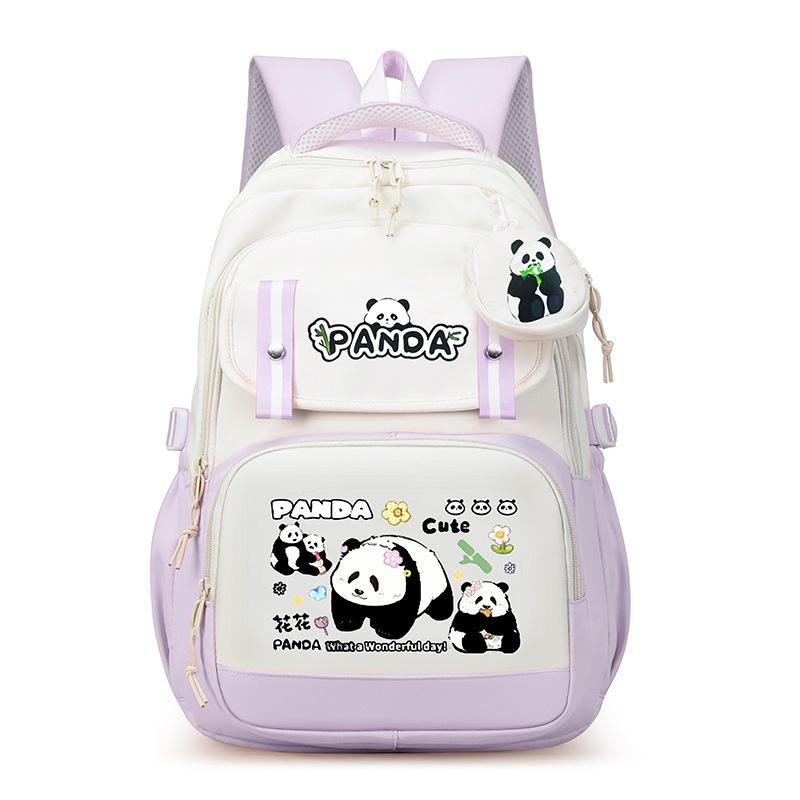 Schoolbag New Panda Huahua Primary and Secondary School Students High School Students Schoolbag Cute Large Capacity High Value Backpack Fashion