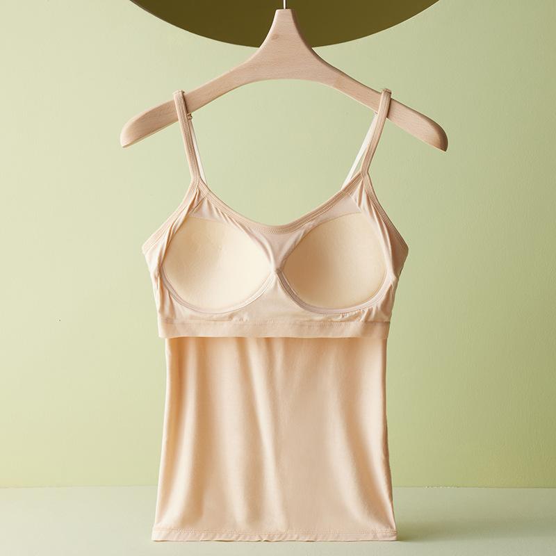 Spring New Style of Halter Top with Breast Pad and Sleeveless Top Inside