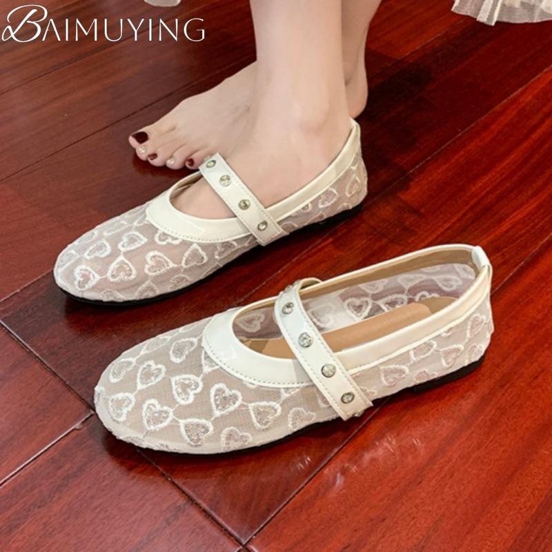 Fashion Marie Janes Shoes Woman Flat Sandals Summer Women Sneakers 2025 Brand Mesh Comfort Casual Shoes Dress Soft Sole Mujer Sandalias