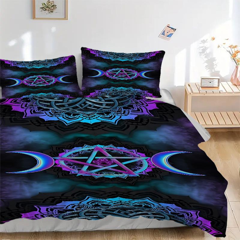 

3pcs Mandala Art Bedding Set: Perfect for Bedroom or Guest Room. Soft and Comfortable with No Core Included yy251009142 135x200cm
