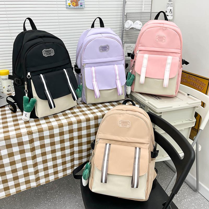 Three-Piece Backpack Set Student Schoolbag Shoulder Bag Female Large Capacity Backpack with Pen Bag