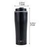 Intelligent Temperature Control Vehicle Heating Cup 500ml Stainless Steel Insulated Mug For Commuting Camping Office Use
