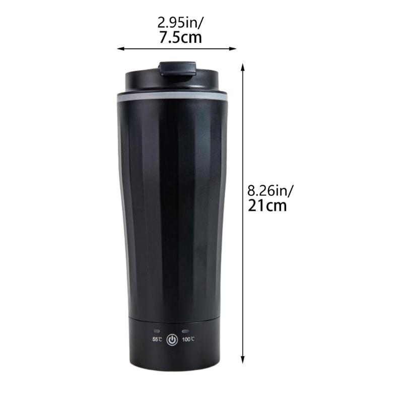 Intelligent Temperature Control Vehicle Heating Cup 500ml Stainless Steel Insulated Mug For Commuting Camping Office Use