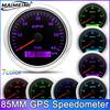 85MM GPS Speedometer With GPS Antenna 0-60 MPH For Motorcycle Marine Boat Car Truck Speed Gauge Meter 7 Color Backlight