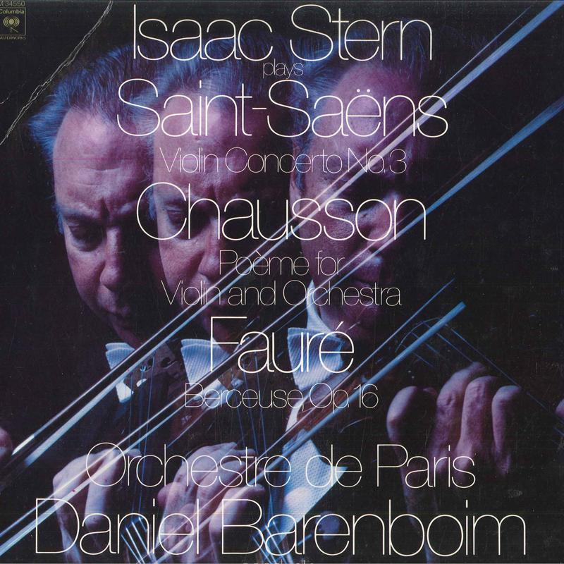 

LP Record ISAAC STERN SAINTSAENS CHAUSSON Isaac Stern Plays SaintSaens Viol M34550 COLUMBIA MASTE US Classical Used