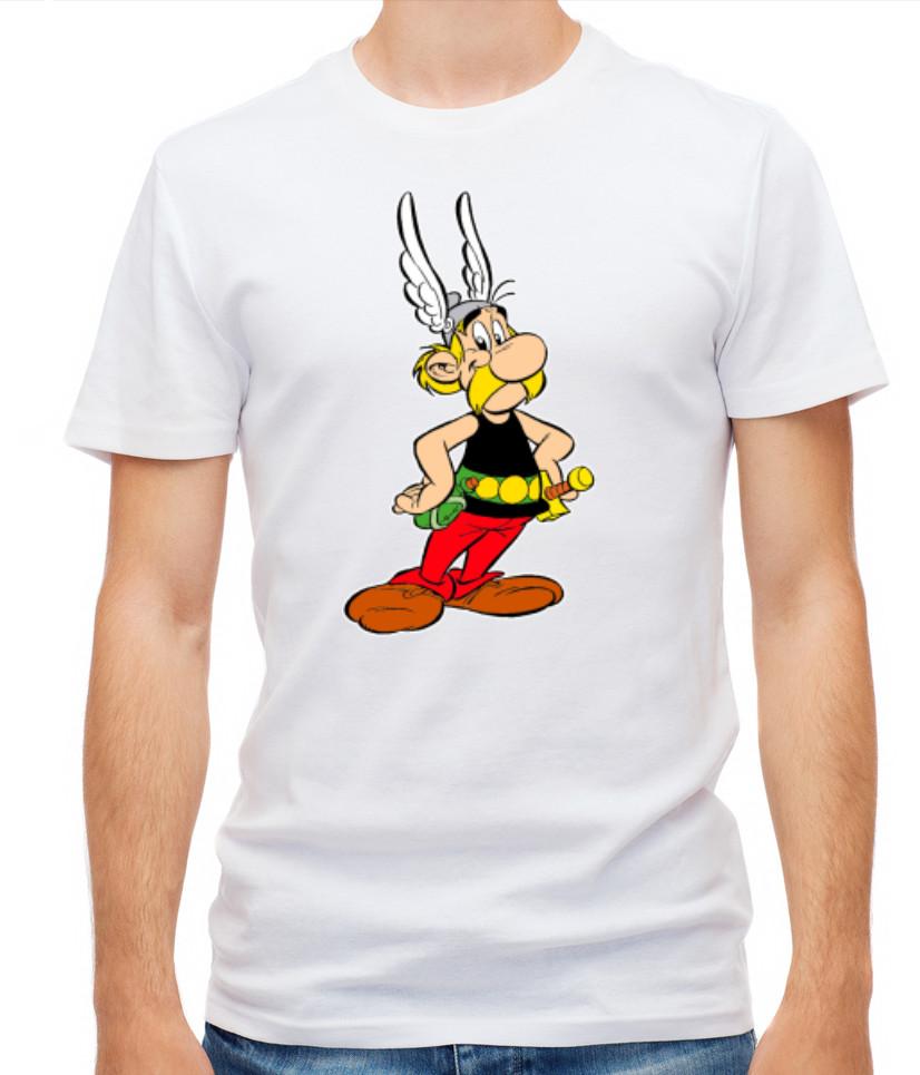 Asterix  White/Black Short Sleeve Men T Shirt H514