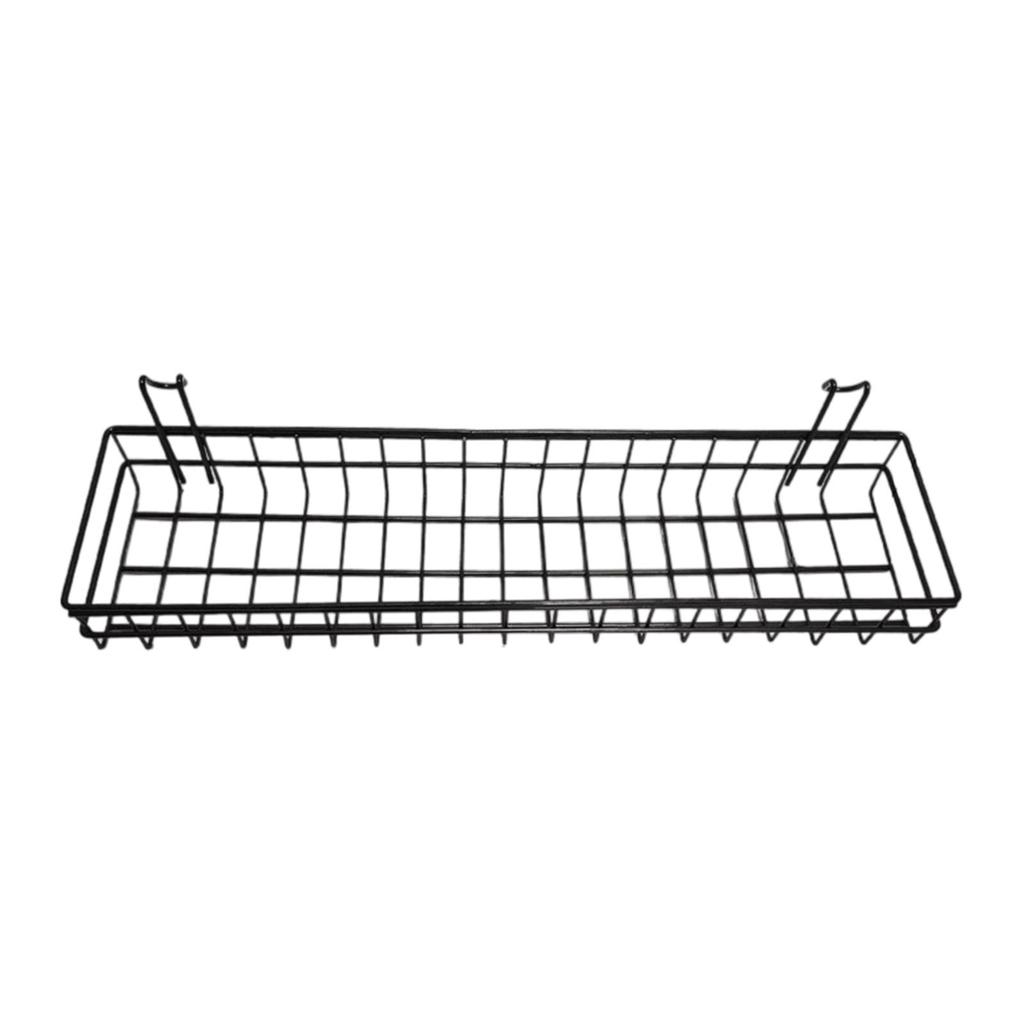 Hanging Wire Basket, Multipurpose with Hooks Home Storage Organizer, Iron Wire Storage Basket for Dorm, Kitchen, Garage, RV