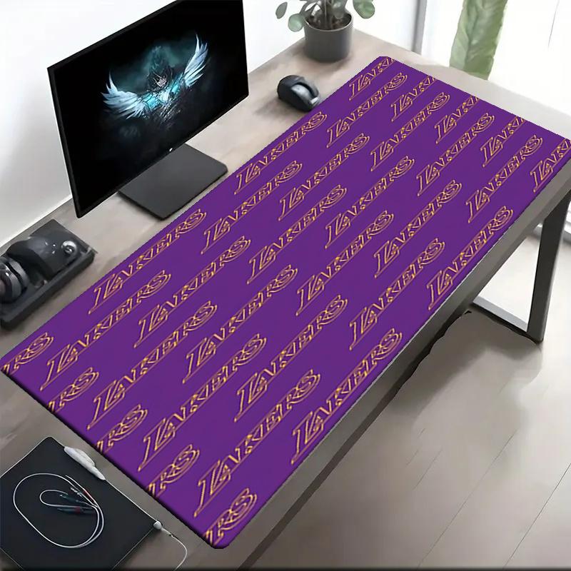 Lakers Theme Mouse Pad, Non Slip Rubber Base, Multifunctional Office & Home Decor, Perfect for Workspace Personalization.