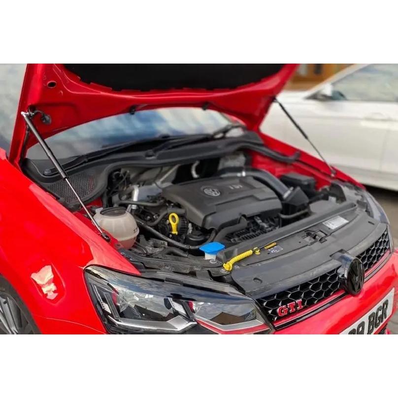 For 2009-2017 VW Volkswagen Polo 5th 6R 6C 61 Front Hood Bonnet Modify Gas Struts Carbon Fiber Lift Supports Springs Dampers Rod