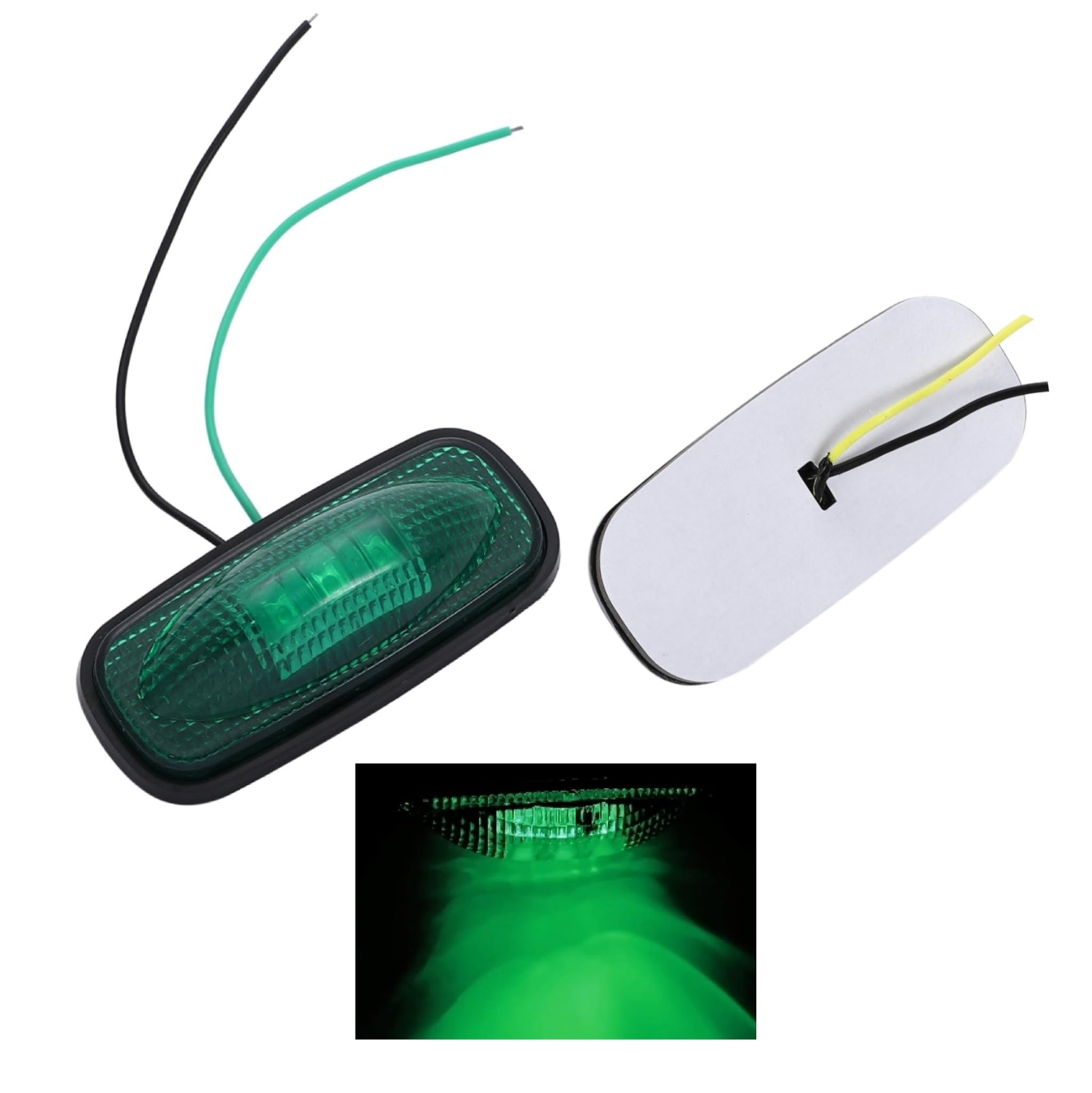 General Purpose 6 Color LED Side Marker Tape Fixed Waterproof зелёный