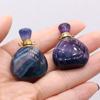 Exquisite Perfume Bottle Necklace Charms Fashion Irregular Natural Semi-precious Stones Fluorite Pendant for Jewelry Making DIY Necklace Accessories