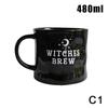Halloween Wizard Magic Jar Ceramic Mug Decorative Ornament Pumpkin Ghost Afternoon Tea Breakfast Milk Cup Halloween Gift
