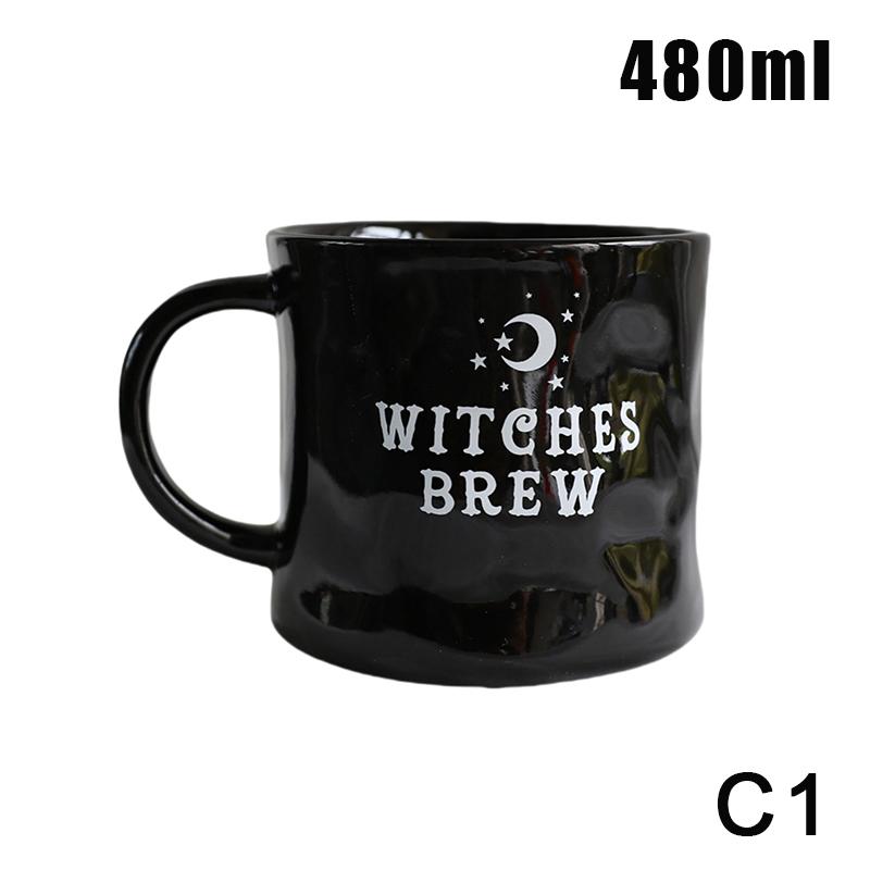 Halloween Wizard Magic Jar Ceramic Mug Decorative Ornament Pumpkin Ghost Afternoon Tea Breakfast Milk Cup Halloween Gift