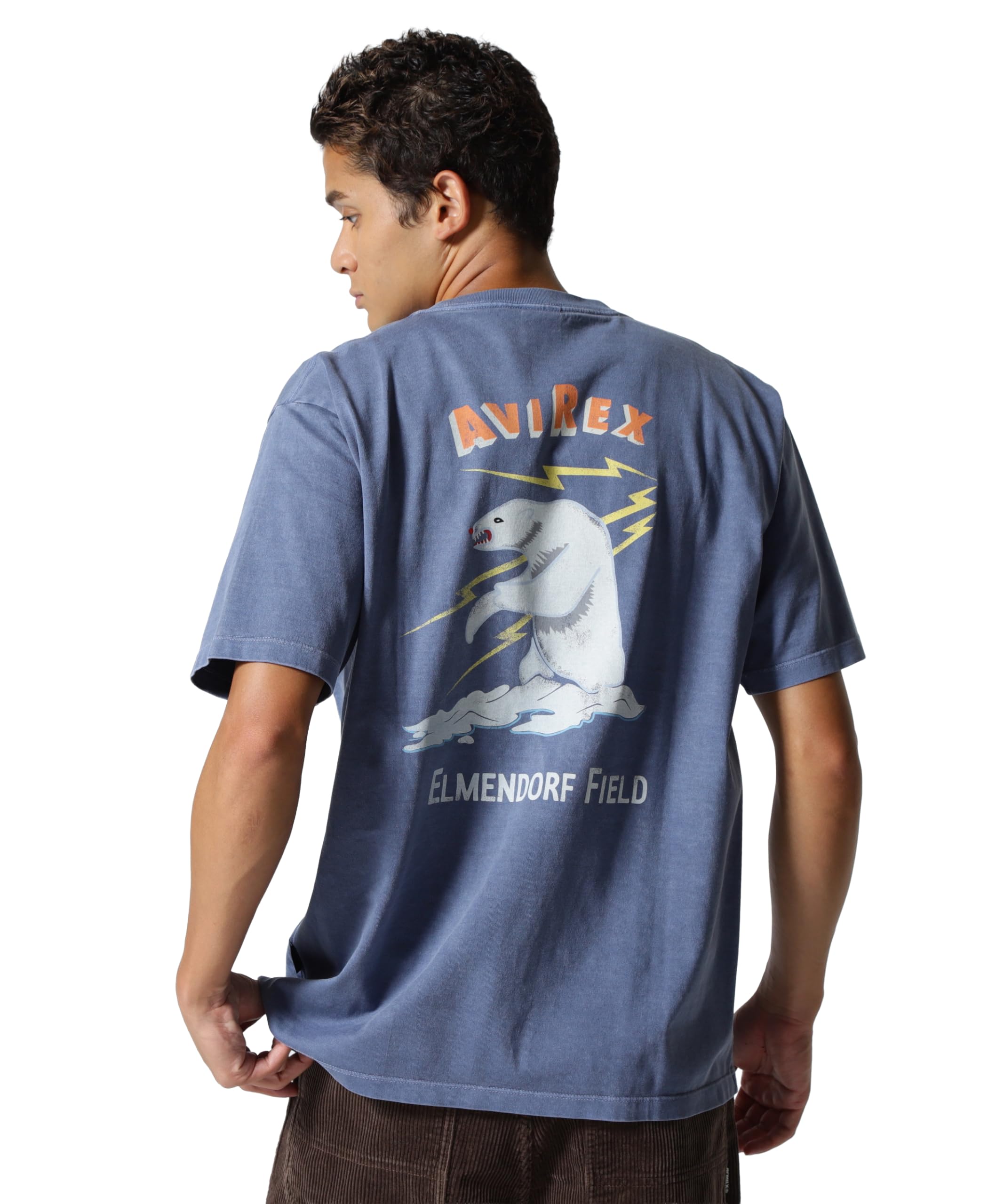 

AVIREX FADE WASH ALASKA T-SHIRT Men s L 115 Blue Gray 783-5234034