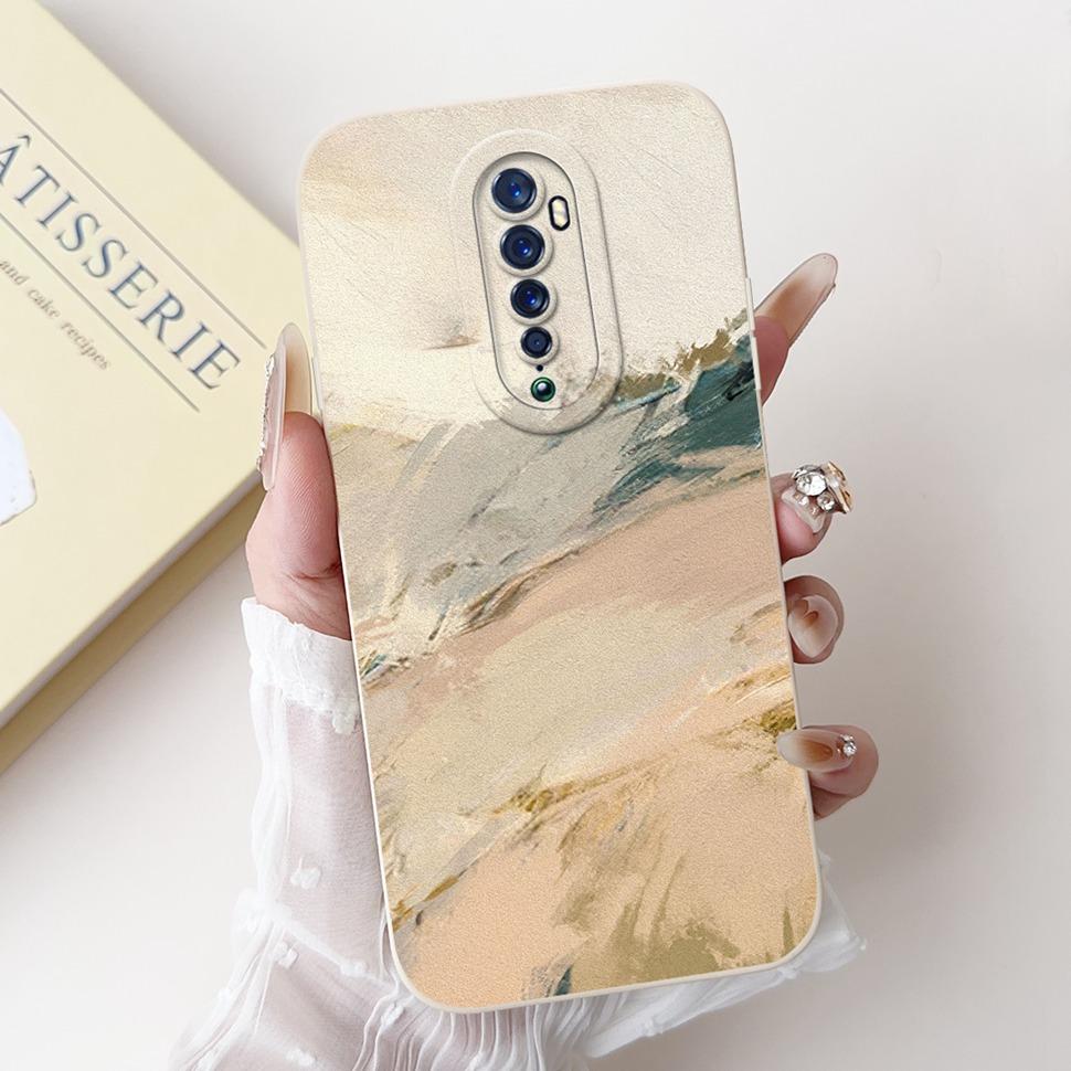For Oppo Reno 2 2F Case Cute Rabbit Painted Cover Soft Silicone TPU Phone Cases For Oppo Reno2 F Reno 2F Back Cover Funda