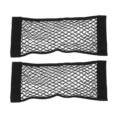 2 Stück Auto Kofferraum Aufbewahrungsnetz Schwarz Doppellagig Aufbewahrungsnetz Netztasche Handy Geldbörse Schlüssel Kleine Dinge 60 x 24 cm