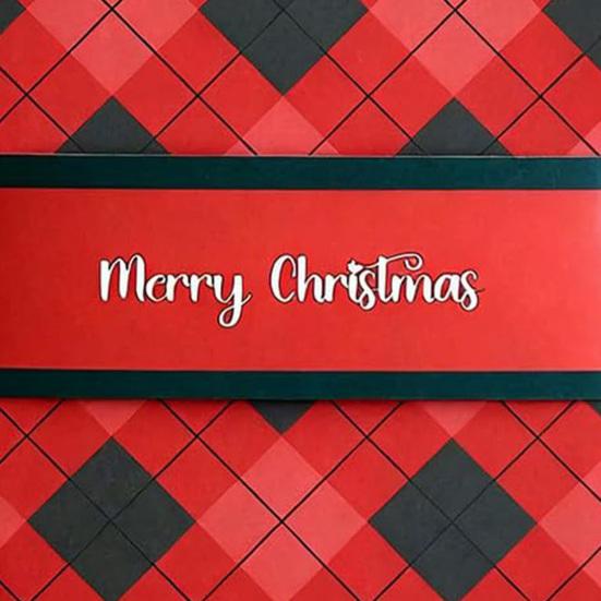 Christmas Gift Card Holder Book Xmas Money And Gift Card Sleeve Book Festive Greeting Card Organizer for Group Gifting And Personalized Wishes