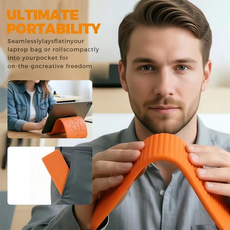 Flexible Phone Stand Foldable Silicone Desktop Tablet Holder Anchor Pattern Portable Adjustable Universal Mount Travel Office