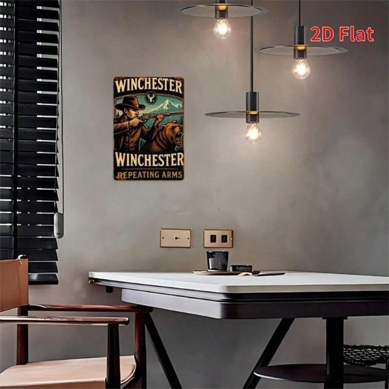 Metal Poster Winchester Wall Art Vintage Tin Sign 8x12 Inch for Bar Home Decor