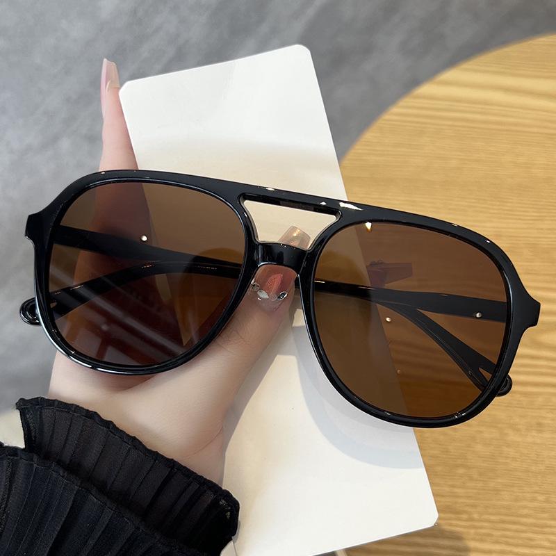 2026 Unisex Large Double Bridge Sunglasses - Casual Driving & Outdoor Fishing Sun Protection Goggles