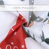 Christmas Shower Curtain, Red Gnomes Xmas Tree Snowflake Winter Holiday Bathroom Decor Polyester Fabric Waterproof Bath Curtain