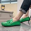Men Leather Shoes slip on fashion Serpentine Shoe Fashion Moccasins club Party Shoes Men Loafers Shoes Men big size 48