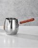 304 Stainless Steel Mini Pot with Long Handle for Oil Splatter, Hot Oil, Baby Food, and Milk, Suitable for Induction Cookers.