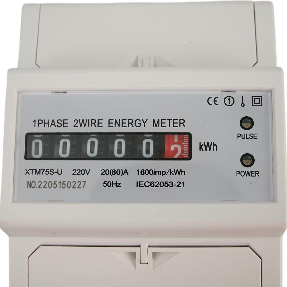 

Цифрова однофазна 2-провідна DIN-рейка 20(80)Електронний лічильник електроенергії КВт-год