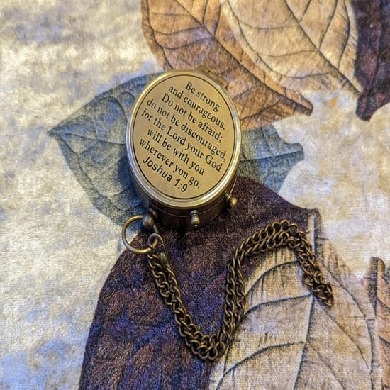 5.08 Cm Brass Compass, with Leather Box Christmas Gift for Boyfriend, Anniversary Gift Husband Engraved Compass, Gift for Him and Her