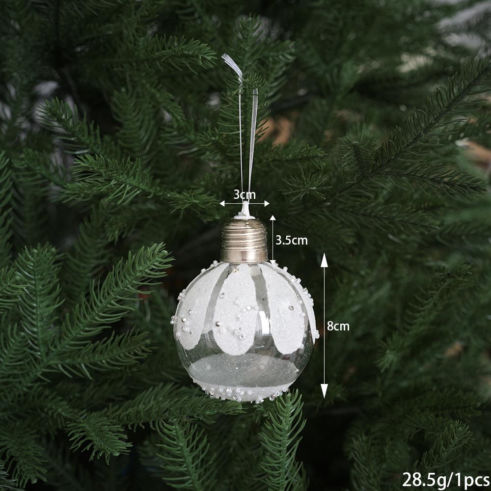 Luminous Christmas Tree Ornament: Decorative Plastic Ball