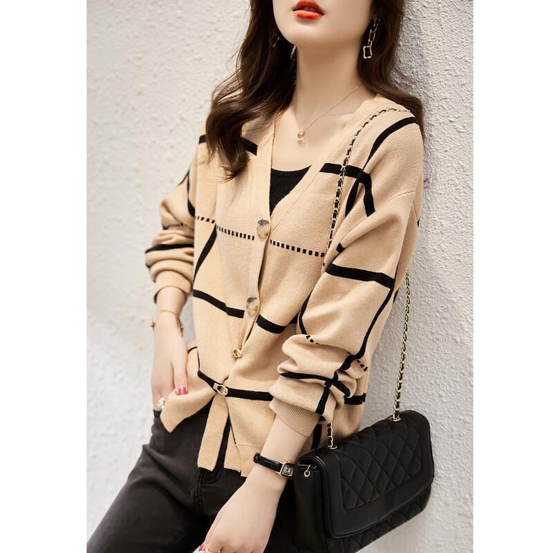 Firstview Women's V-Neck Knitted Cardigan