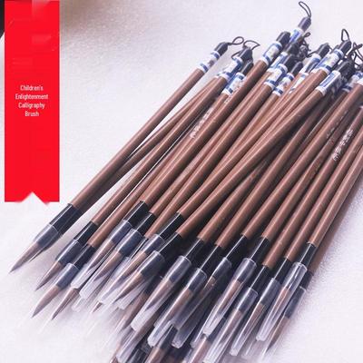 Beginner's Calligraphy Brush Set for Children: Wolf Hair & White Cloud Brushes In Large, Medium, Small Sizes