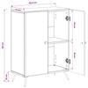 Bathroom Storage Cabinet BREDA Reclaimed Wood 59.5 X 31 X 80 Cm