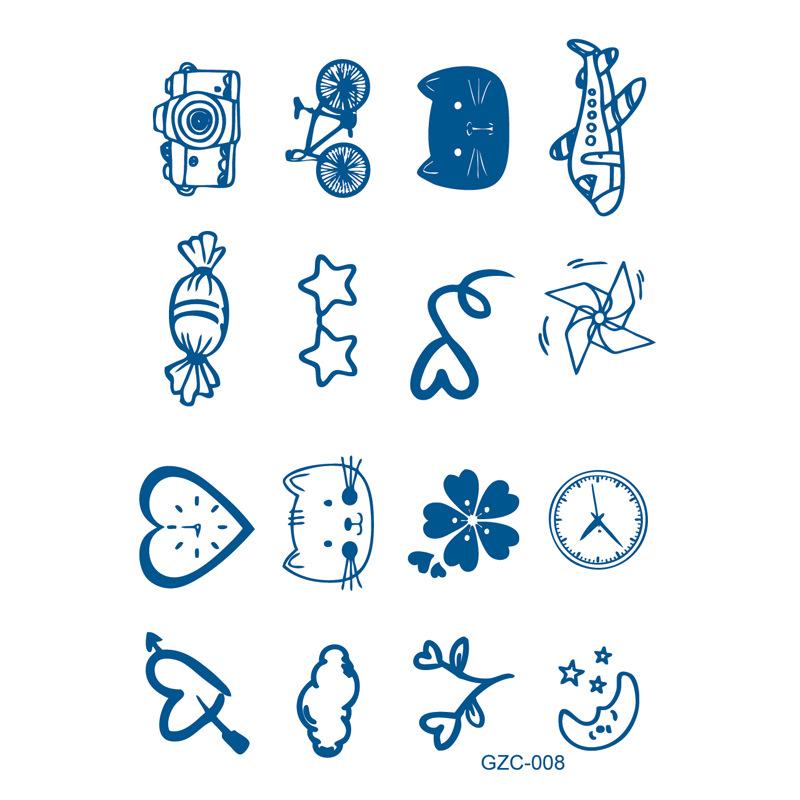 Herbal plant finger cochlear small picture juice tattoo stickers last 15 days ins wind semi-permanent