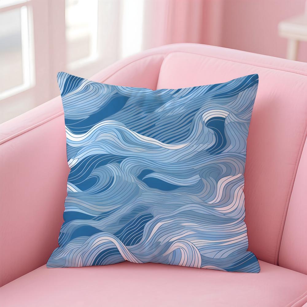Abstract Art Pillow Niche Design Decor Cushion Cover Pillowcase Short Plush Invisible Zipper Room Sofa Cushion Cover