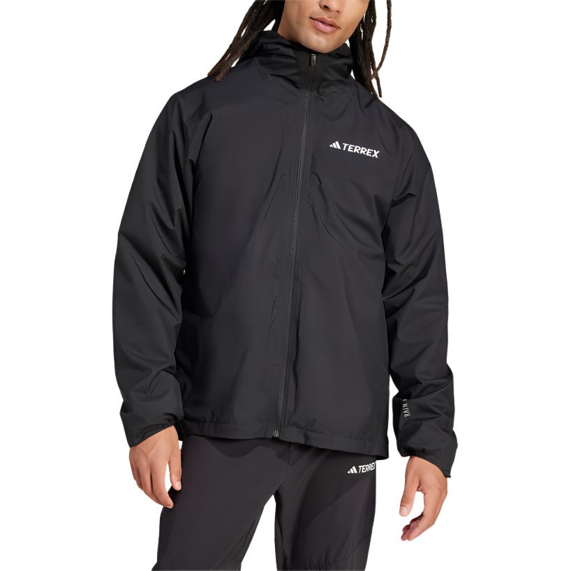 Adidas Travel Outdoor Series Rain.Rdy Fashion Trend Casual Outdoor Fleece Lined Three-In-One Sports Warm Jacket Men Jacket Black Carbon-Black JY4797