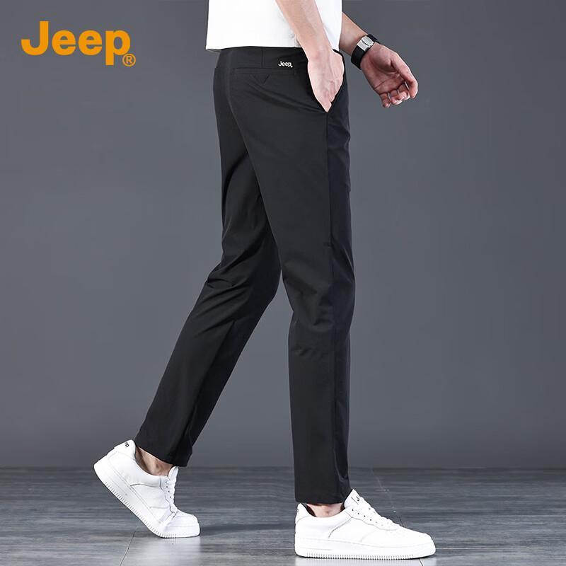 Jeep Men's 2025 Fall Loose Straight Fit Business Casual Trousers