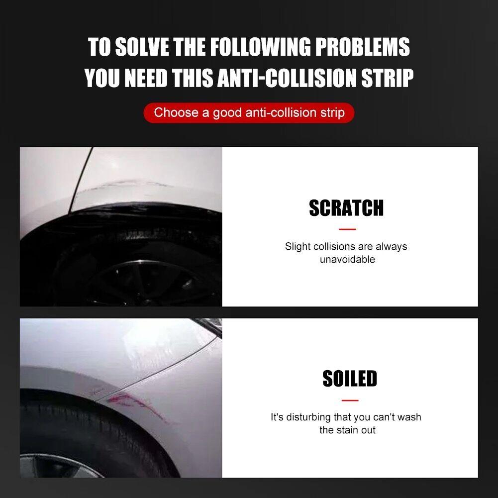 Wheel Eyebrow Anti-collision Strips Decorative Sticker General Modified Carbon Fiber Decorative Strips Anti-scratch Sticker For