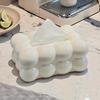[Elegant Tissue Box] White Elegant Modern Cloud-Shaped Glossy Plastic Tissue Box Holder | Stylish Home Decor for Kitchen, Bedroom, and Living Room
