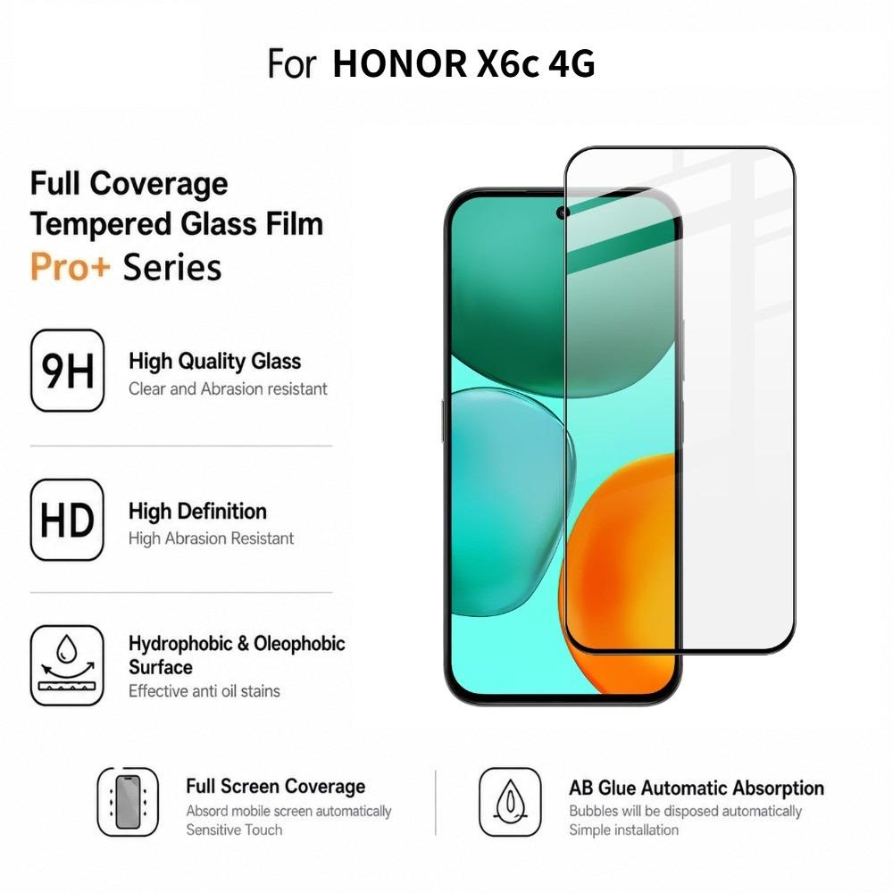 For Honor X6c 4G Glass IMAK Pro+ Full Coverage Tempered Glass Film