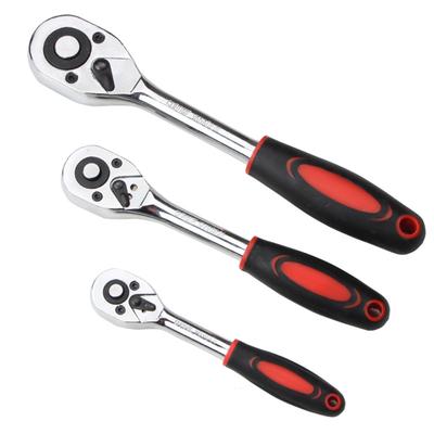 1/4" 3/8" 1/2" Cheie cu clichet din oțel cu cuplu mare pentru priză 24 de dinți Eliberare rapidă Folosit pe scară largă