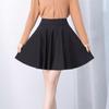 Black Women's High-Waist A-Line Pleated Midi Skirt - Autumn 2024