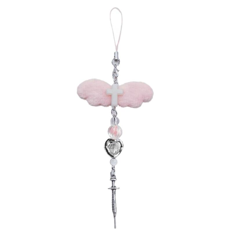 

DIY Handmade Cute Phone Charm Y2K Women Halloween Spiders Pendant Bowknot Strap Lanyard Crossed Bead Cartoon Accessories