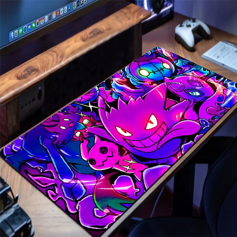 Mouse Pad Pokemon Pikachu Gengar Professional eSports Game Players Speed Lock Edge Rubber Rug Game Desk Mousepad Keyboard Mat